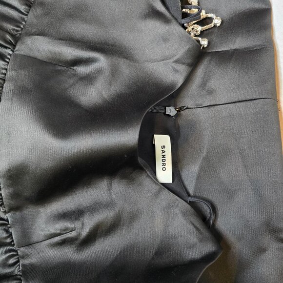 Sandro Ambre Embellished Strap Sleeveless Dress, Women's FR 36, US 4, NWT - Picture 5 of 7